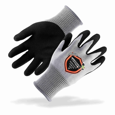 Defender Safety Cut Resistant Coated Gloves, Cut Level A5 , Palm and Fingers , Textured , M 1 PR DXG-E33-608M